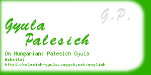 gyula palesich business card